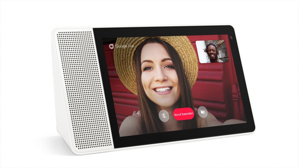 Kan du ikke vente på Google Nest Hub Max? Nu lancerer Lenovo Smart Display 6 06 SMART DISPLAY Hero Shot Google Duo Incoming Call