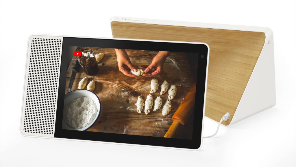 Kan du ikke vente på Google Nest Hub Max? Nu lancerer Lenovo Smart Display 7 08 Smart Display LandscapeFront LandscapeRear Youtube Cooking