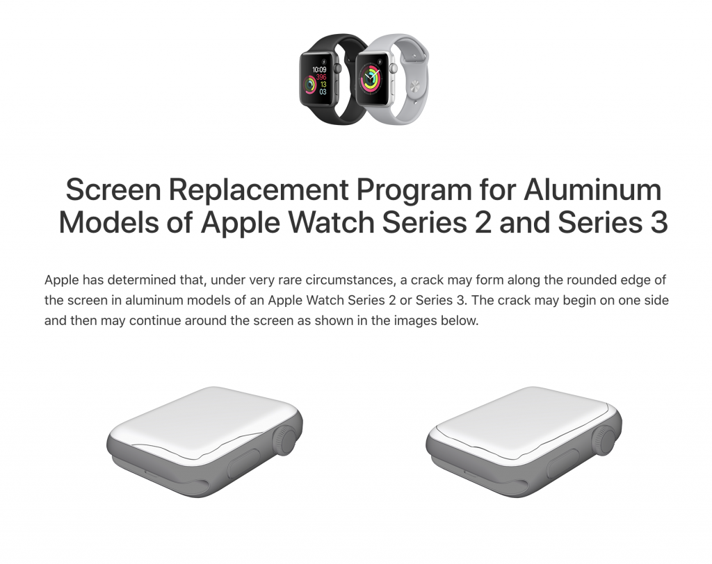Apple udskifter revnede skærme på Apple Watch 2 Apple Watch