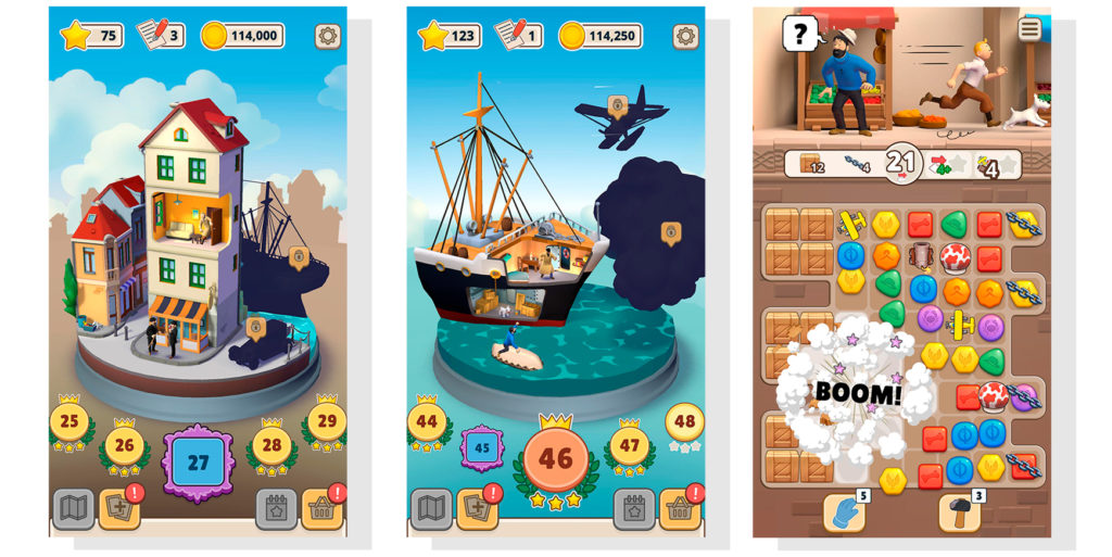 Dansk Tintin-spil på vej til iOS og Android 2 Tintin Match