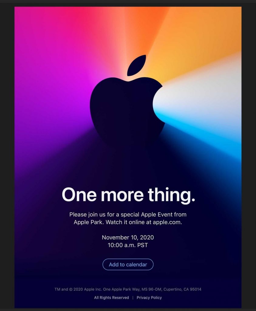 Apple inviterer til (endnu) en lancering – denne gang 10. november 2 One More Thing