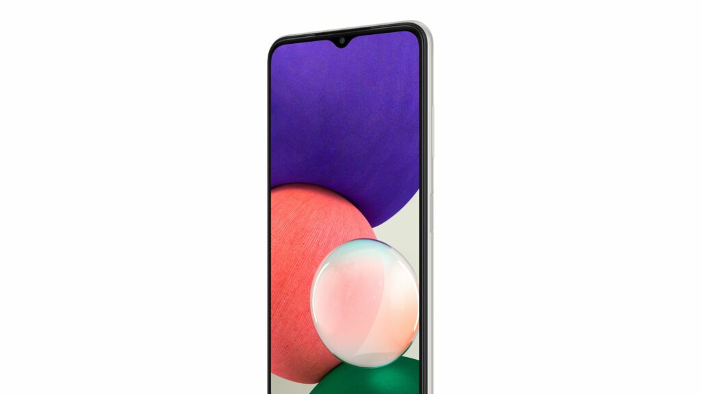 Ny billig 5G-telefon fra Samsung 2 SM A226 GalaxyA22 5G White FrontR30 e1622730339811