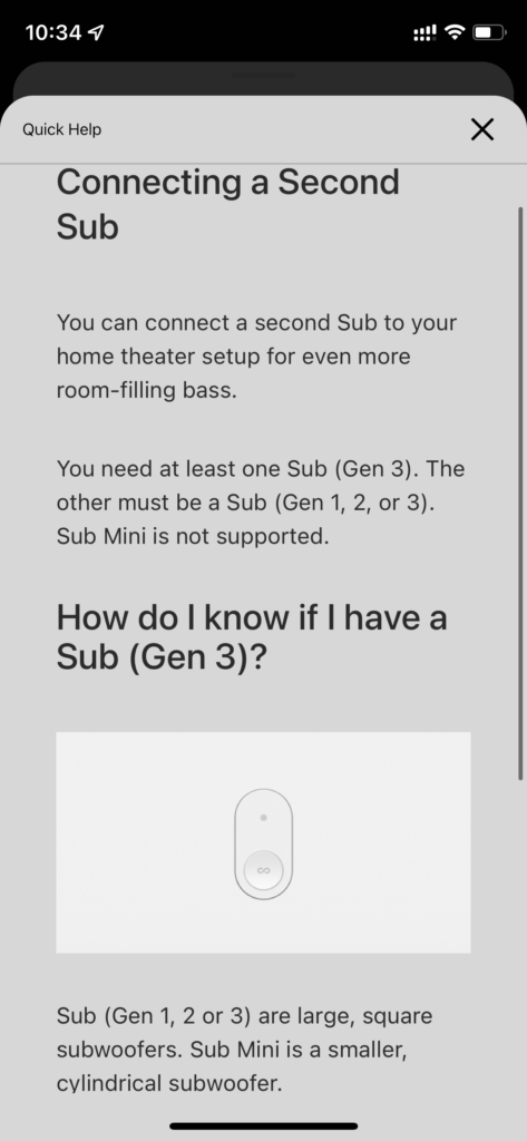 Sonos Sub mini