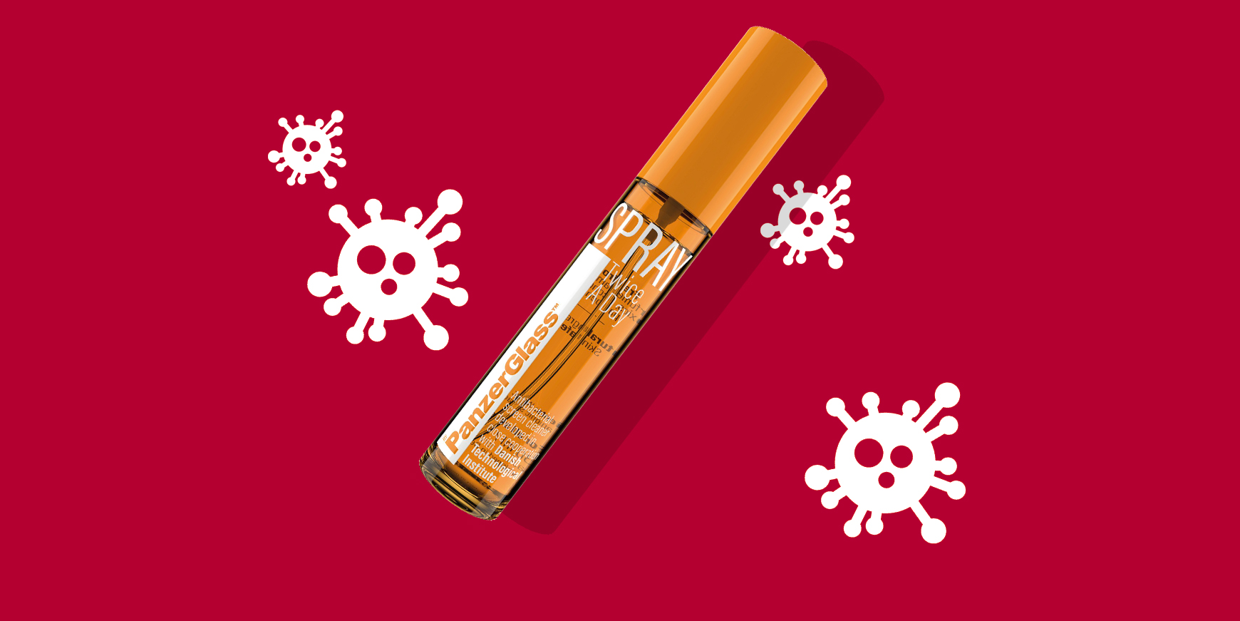 Dansk spray udrydder Corona på mobilen 2 Spray Twice A Day