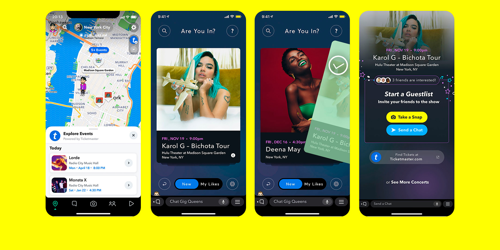 Nu kan du købe koncert-billetter i Snapchat 7 Snapchat