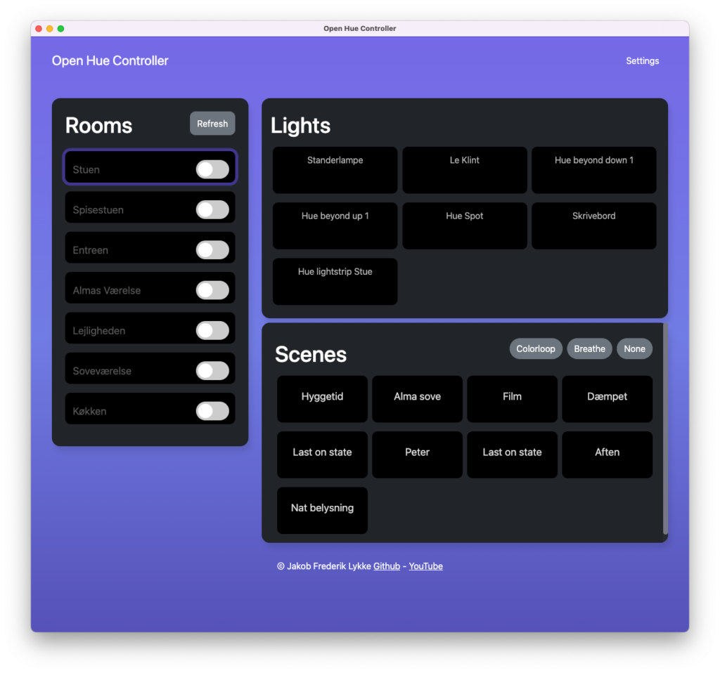 Danske Open Hue Controller er landet på Windows og Mac 2 Open Hue Controller