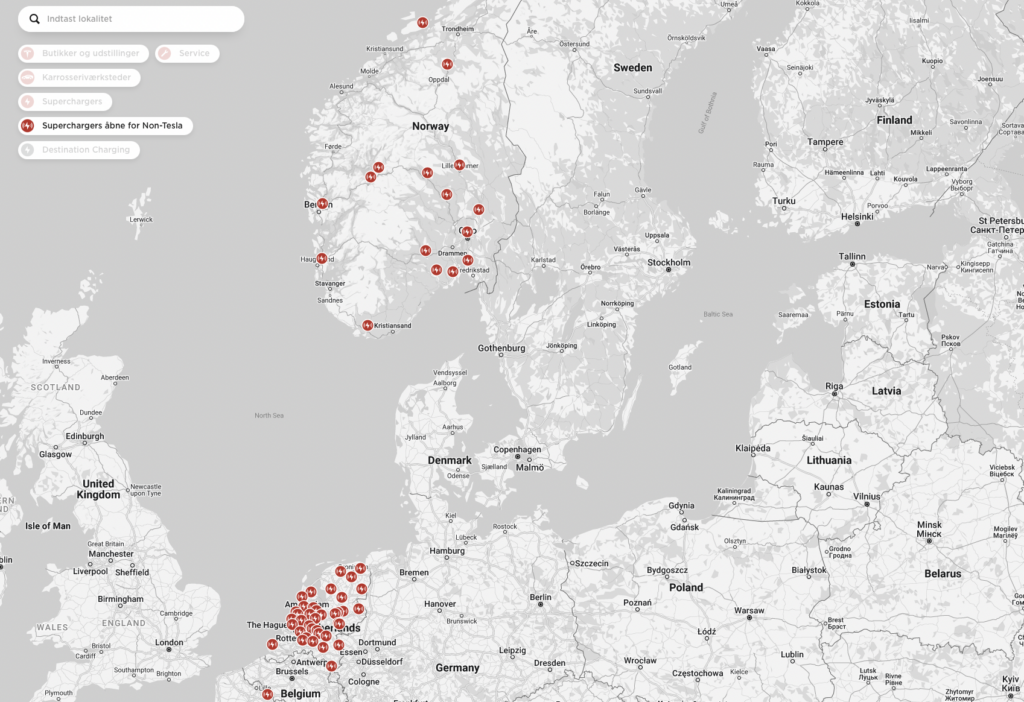 Tesla åbner flertallet af Supercharger-ladere i Norge for andre mærker 2 Supercharger