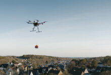 Den første drone med hjertestarter letter i Nordjylland 6 Dronen er 18 meter i diameter og kan flyve 65 km i timen Kreditering til Everdrone