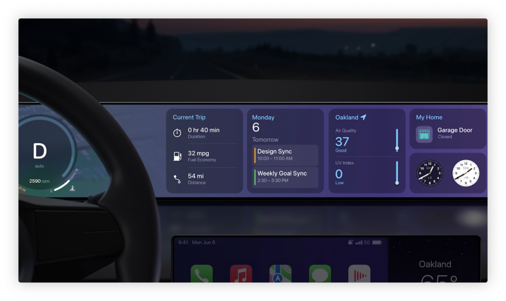 Apple præsenterer komplet styresystem til biler 8 Skaermbillede 2022 06 06 kl. 19.39.56