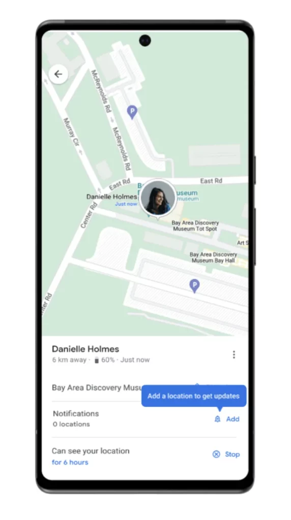 Lokationsdeling i Google Maps med nye funktioner 2 Google Maps location sharing notifications 1