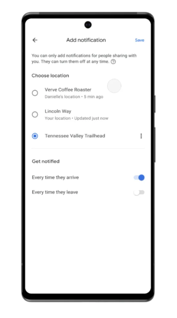 Lokationsdeling i Google Maps med nye funktioner 3 Google Maps location sharing notifications 2