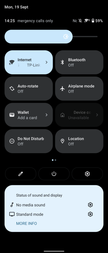 Anmeldelse: Sony Xperia 1 IV 3 Xperia 1 IV quick settings