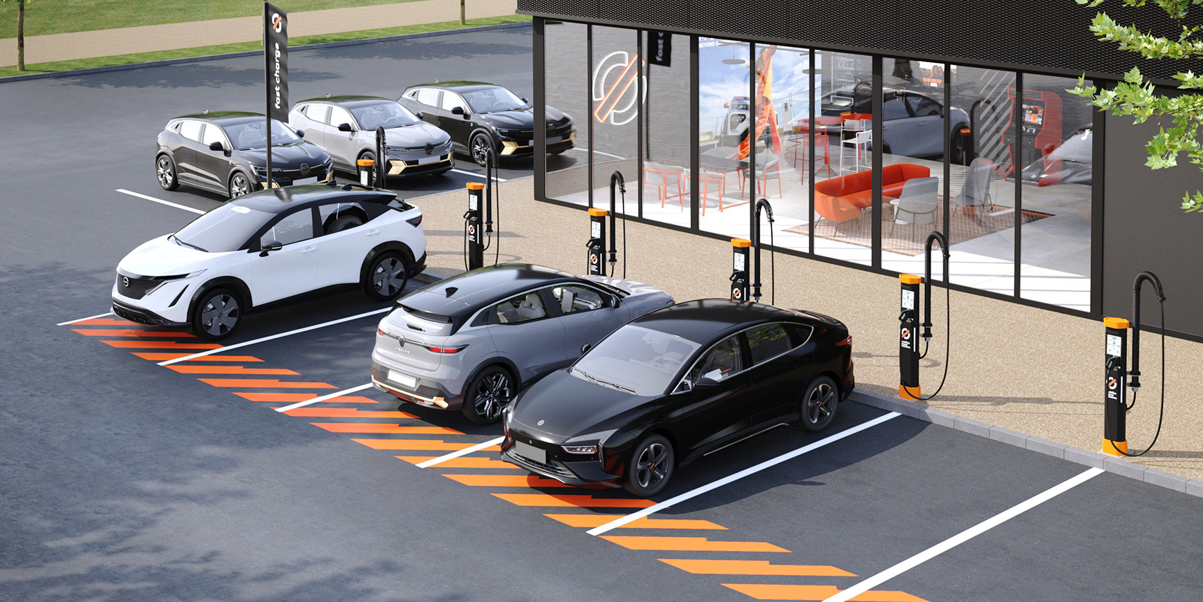 Renault åbner 200 lynladestationer i Europa 4 lynladestationer