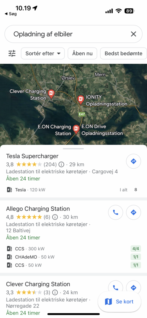 Google gør det nemmere at finde ladestationer 2 ladestationer