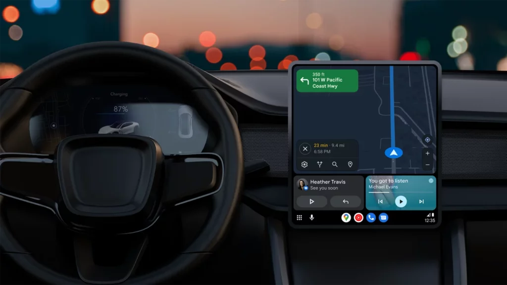 Det nye Android Auto kommer snart ud til alle 4 New Android Auto Example 2022 1 1340w 754h.png