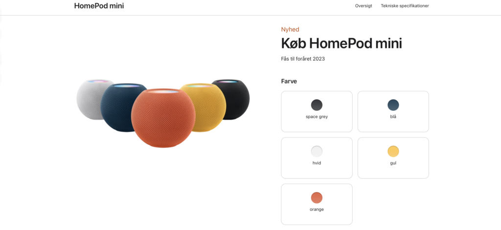 Apple bekræfter: HomePod mini kommer til Danmark til foråret 2 HomePod mini