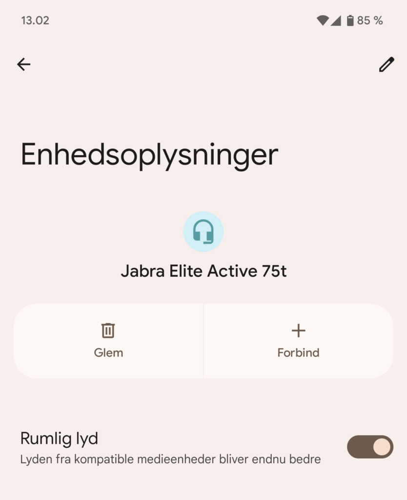 Pixel-telefoner har fået understøttelse for Rumlig Lyd 3 Screenshot 20230106 130238