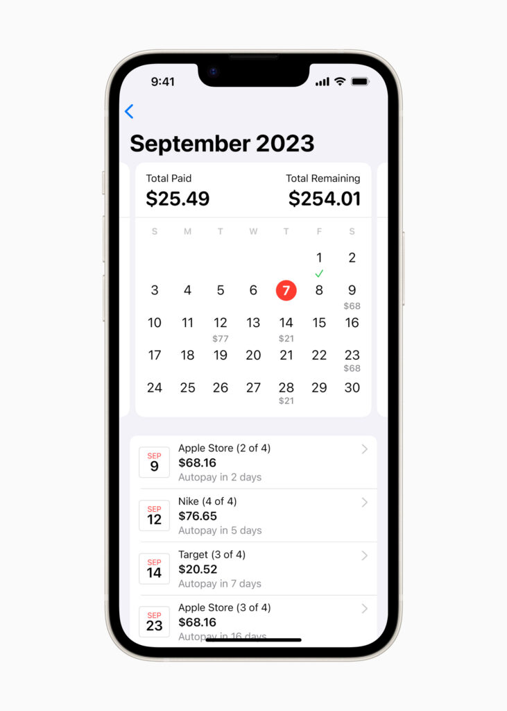 Apple Pay tilbyder "Køb nu - Betal senere"-funktion 3 Apple Pay Later calendar view