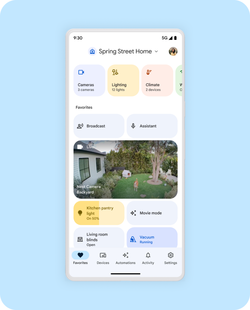 Med den nye Google Home app kan du organisere favoritter 2 Google Home