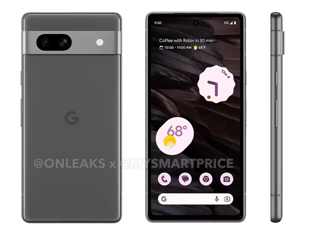 Rygte: Pixel 7a bliver dyrere end forgængeren 2 Pixel 7a Charcoal color