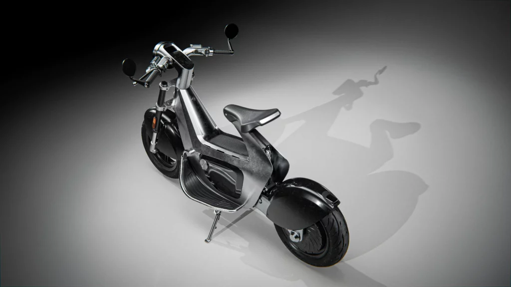 Stillride 1 er foldet af et enkelt stykke stål 4 Stillride 1
