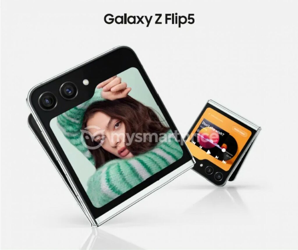 Samsung Galaxy Z Flip 5 og Galaxy Z Fold 5 lækket 2 Samsung Galaxy Z Flip 5 laek