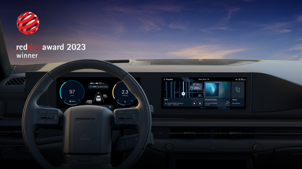 Hyundai N Vision 74 vinder tre designpriser 2 hyundai red dot design awards 2023 infotainment system