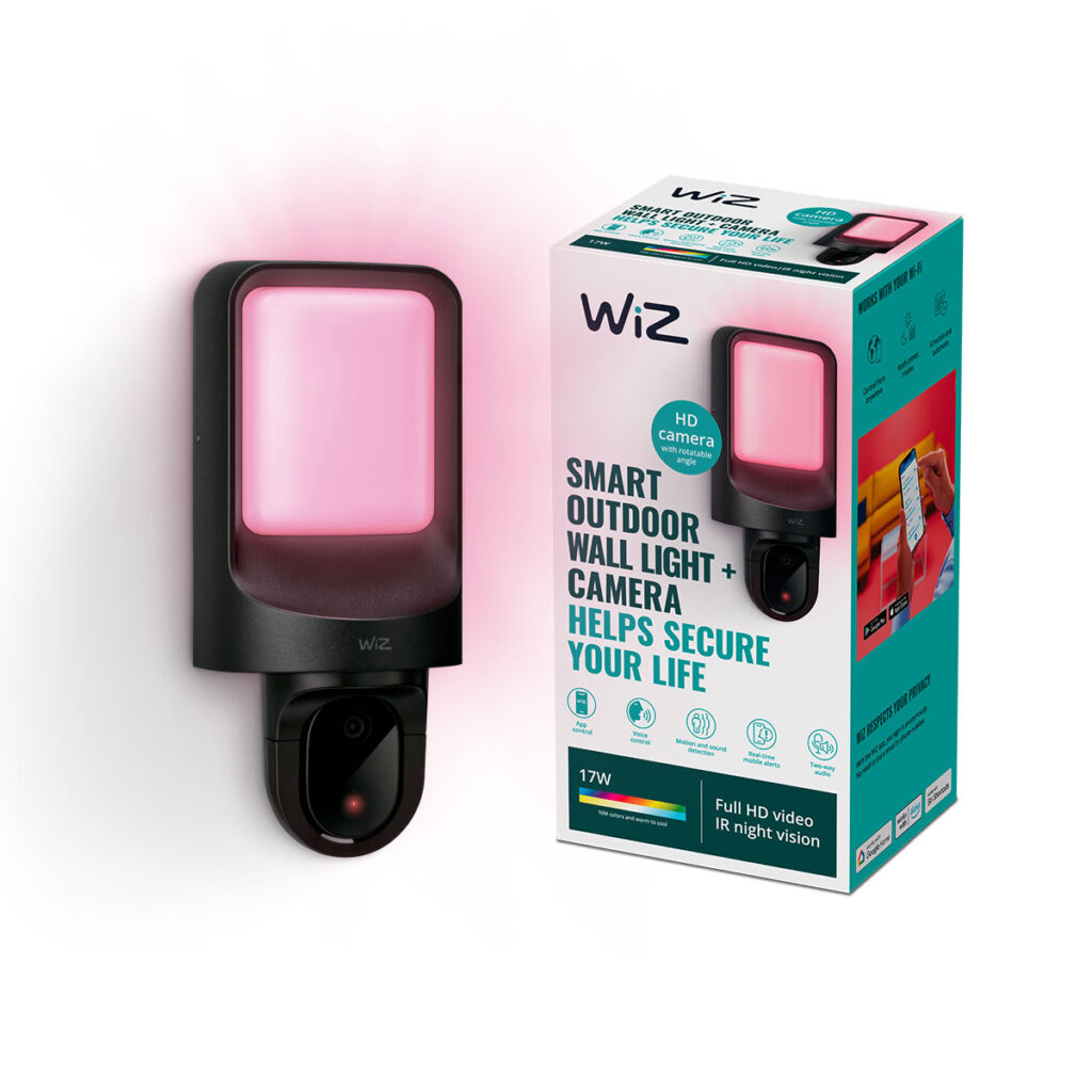 Udendørslys med kamera og energieffektiv pære fra WiZ 3 WiZ Smart Outdoor Light With Camera