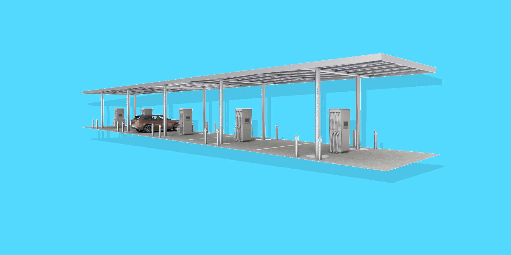 Ny ladepark ved Fynske Motorvej på vej 6 Ladepark