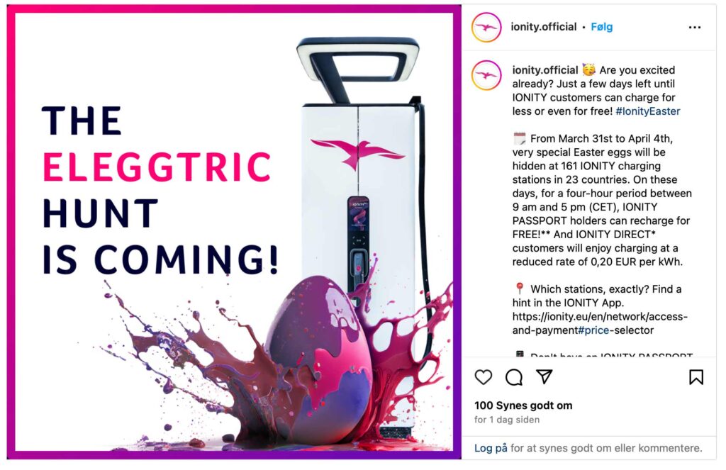 Påskeæg hos Ionity – gratis opladning til de heldige 2 Ionity