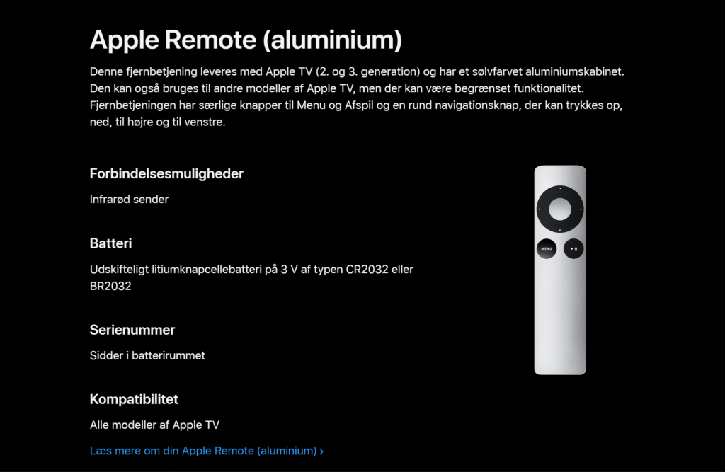 Netflix lukker snart ned på ældre Apple TV-bokse 3 Apple TV Remote Aluminium
