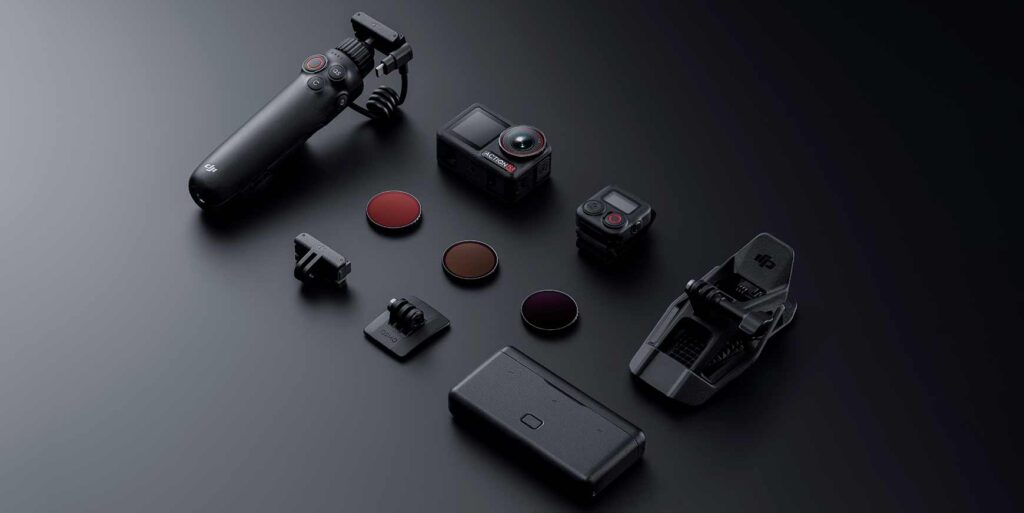 Actionkamera med tryk på action 2 DJI Osmo Action 5 Pro