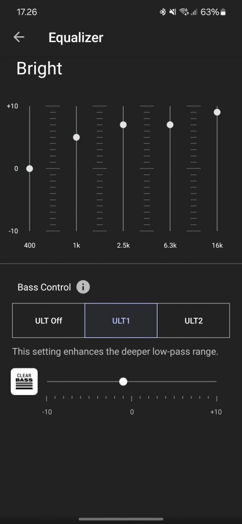 Anmeldelse: Sony ULT Wear 5 Screenshot 20241008 172608 Sound Connect