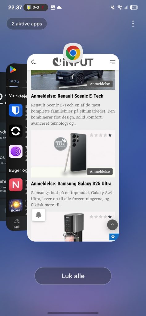 Anmeldelse: Samsung Galaxy S25 2 Samsung Galaxy S25 multitasking