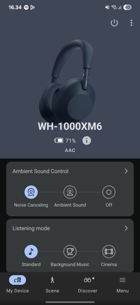 TEST: Sony WH-1000XM6 5 Sony WH 1000XM6 Sound connect app