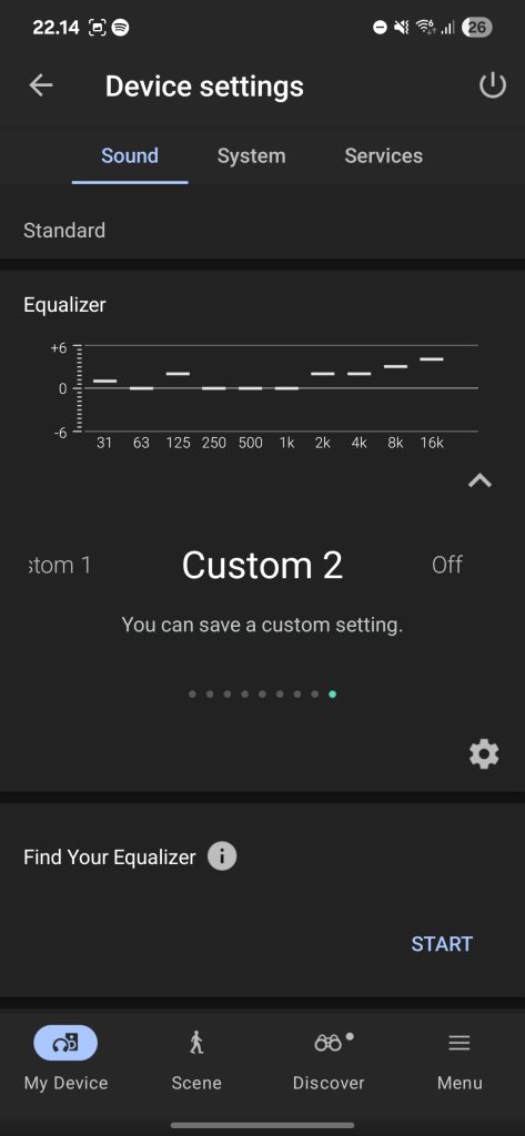 TEST: Sony WH-1000XM6 6 Sony WH 1000XM6 Sound connect equalizer