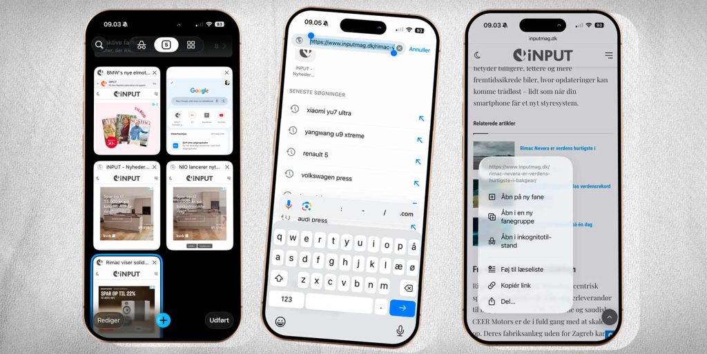 Chrome får “Liquid Glass” på iPhone – sådan ser det ud 2 Liquid Glass
