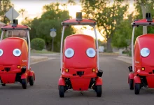 DoorDash præsenterer sin leveringsrobot, Dot 3 DoorDash DOT robotten