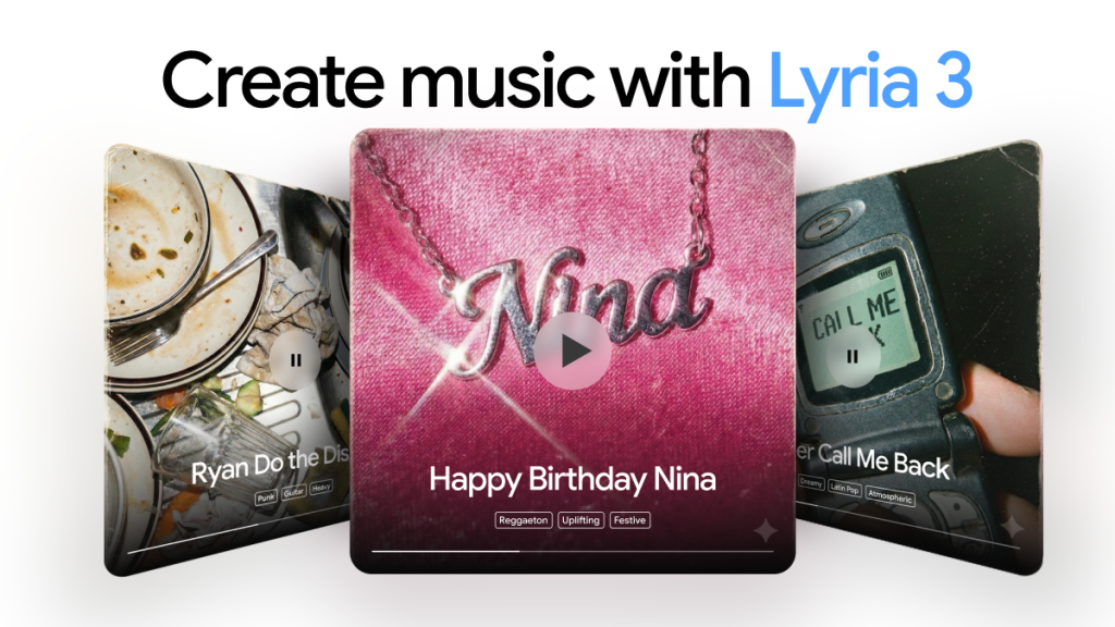 Nu kan Gemini synge: Du kan lave musik direkte i appen med Lyria 3 2 Lyria 3 2