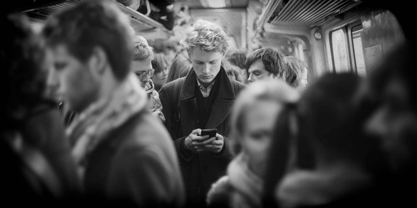 Hveranden dansker stirrer på andres mobilskærme 10 dansker