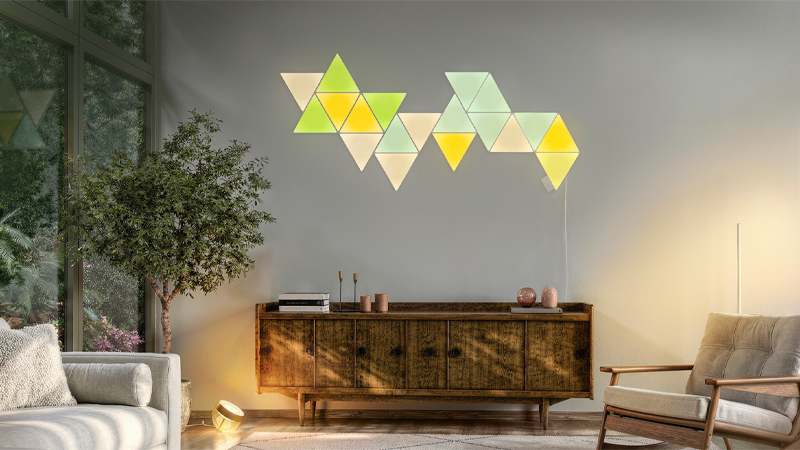 Nanoleaf Shapes integreret med Philips Hue Wall Light Module